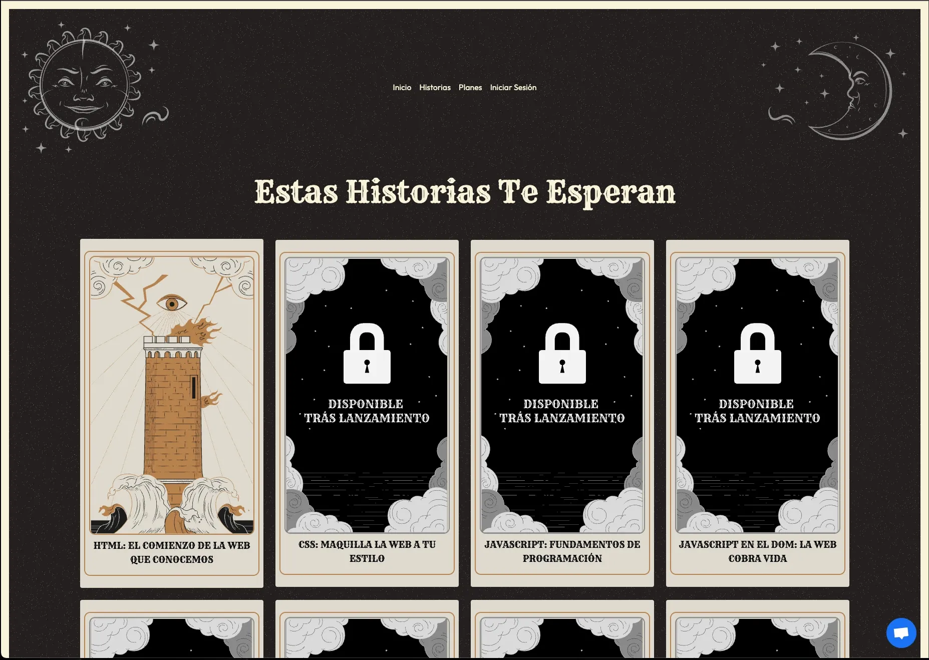 Sección de cursos