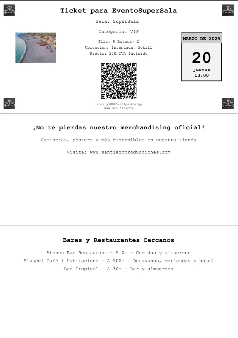 Email con tickets